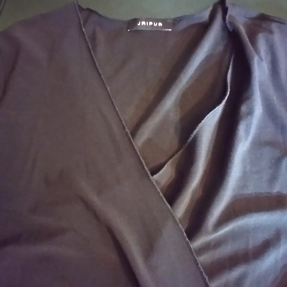 Jripur Womens Black Asymetrical Top Size M Eveningwear Date Night Minimalist - Picture 6 of 11
